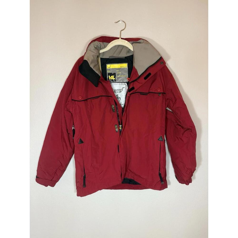 Bonfire Jacket Mens Small Red Black ISL 10 Ski Snow Outdoors Snowboard No Hood